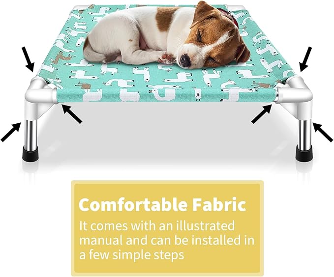 Elevated Dog Bed Pet cot for Small Dogs, Indoor and Outdoor Use for Small Pets
