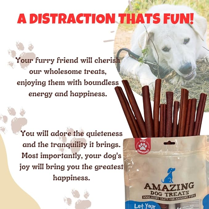 Amazing Dog Treats Collagen Sticks - 12 Inch, 10 Count - 95% Natural, No Hide Bones