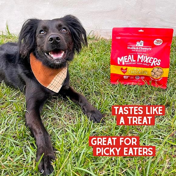 Stella & Chewy's Freeze-Dried Raw Chicken Meal Mixers- Dog Food Topper and Mixer - Made with 95% Cage-Free Chicken, Organs & Bone - Perfect for Picky Eaters - Grain-Free - 1oz