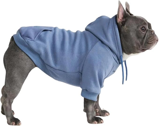 Spark Paws Dog Hoodie - Premium Quality, Buttery Soft, Superior Comfort and Fit, Calming Fleece Interior, Suitable for All Breeds - Slate Blue - L