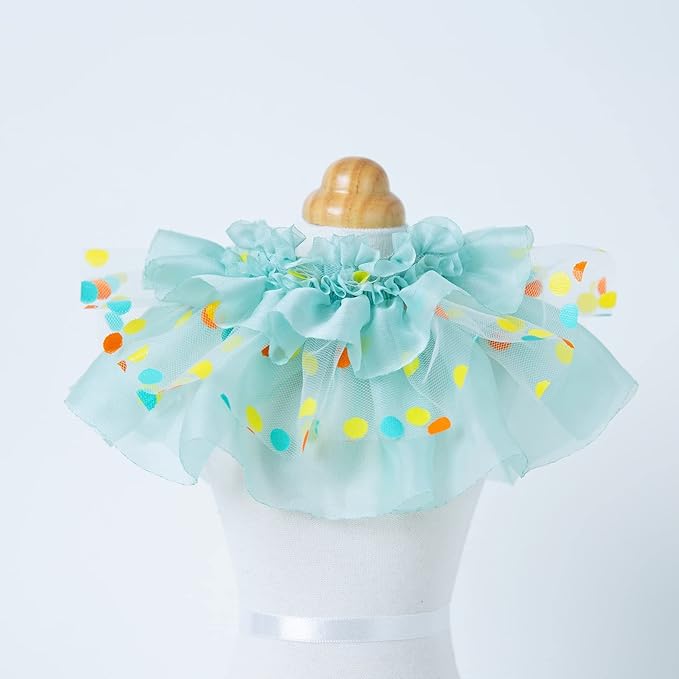 Jelly Bean Cape // pet Scarf, Pet Bib, Dog Bandanas, Round Neck Scarf/pet Accessories for Small, Medium, Large Dogs,Cat (Medium, Mint)