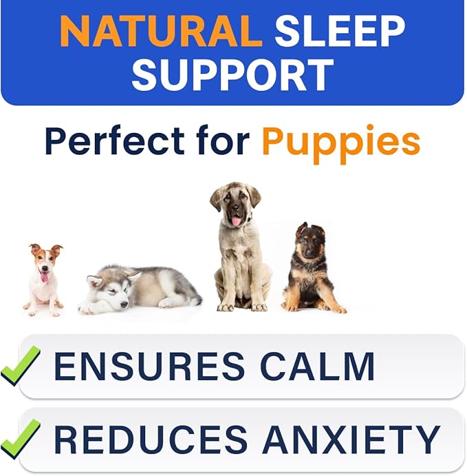 (Extra Strength) Calming Melatonin for Dogs Sleep - 6mg Dog Melatonin Chews for Small & Large Dogs, Puppy Melatonin Treats - Calming Aid for Dogs - Medium Doggie Sleeping Pills - 120 Treats