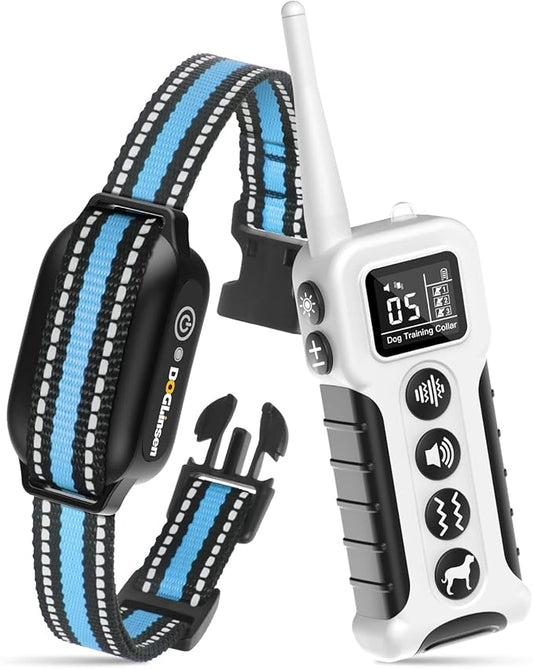 No Shock Dog Training Collar with Remote - 3300ft Range, Vibration & 9 Tones, Adjustable Vibrating Collar for Small, Medium & Large Dogs