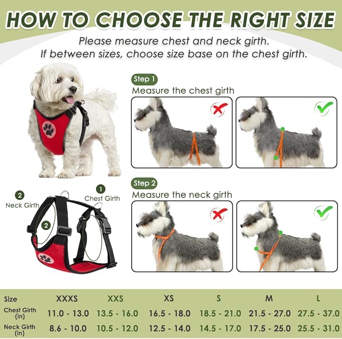 SlowTon Dog Seat Belt Harness for Car, Dog Car Harness Adjustable Mesh Breathable & Dog Seatbelt Safety Tether with Elastic Bungee for Small Medium Large Pets(Red, Double Clip, M)