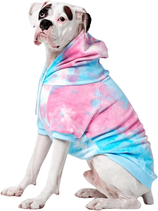 Spark Paws Dog Hoodie - Premium Quality, Buttery Soft, Superior Comfort and Fit, Calming Fleece Interior, Suitable for All Breeds - Snow Cone Skydye - 4XL