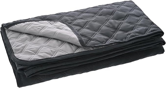 Amazon Basics Dog Bed Cover, Washable, Quilted Furniture Protector for Indoor Pets, Non-Slip Couch Cover Medium, Gray