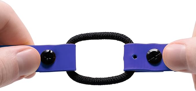 Educator Quick Snap Bungee Dog Collar, Biothane, Waterproof, Odorproof, Easy Connect and Disconnect Clasp and D Ring with Comfort Bungee Loop, Adjustable for Custom Fit, 3/4-Inch, Blue