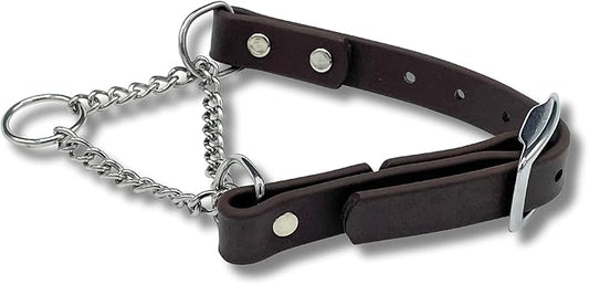 Martingale Collar for Dogs, Biothane, Stainless Steel Hardware, No Pull, Made in The USA, Professional Grade, XXL, Brown