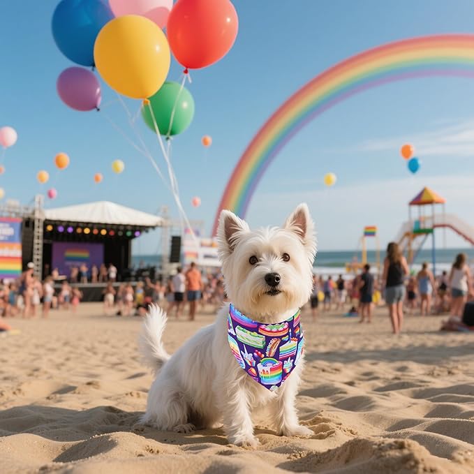 30 Pack Pride Dog Bandanas Bulk for Small Dogs Kittens Breed 18 Inch Rainbow Dog Bandanas XS Puppy Doggy LGBT Dogs Bandana Grooming S