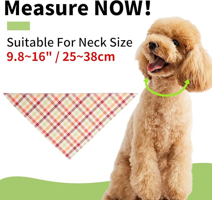 Segarty 60 Pack Washable Plaid Bibs, 22.8"x15.7" Pet Scarf Triangle Dog Bandanas Accessories Bulk for Small Medium Dogs Cats Large Puppy, Adjustable Reversible Boy Pets Birthday Kerchief