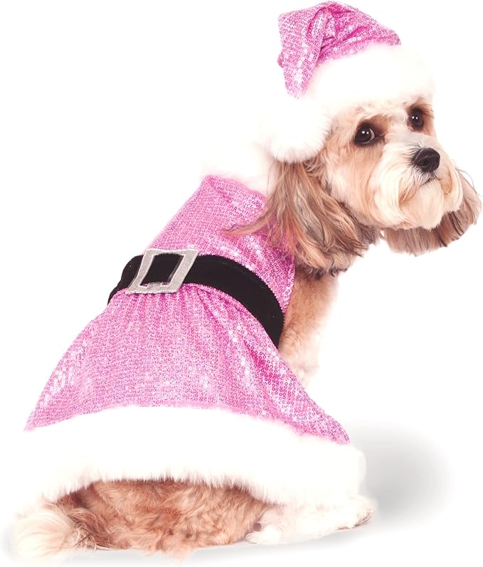 Rubie's Christmas Collection Sequin Mrs. Claus Pet Costume, Small