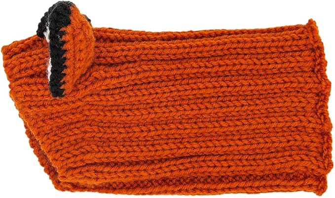 Zoo Snoods Fox Costume - Knit Dog Snood Ear Wrap for Pets, Warm Neck Cover for Halloween and Winter (Medium)