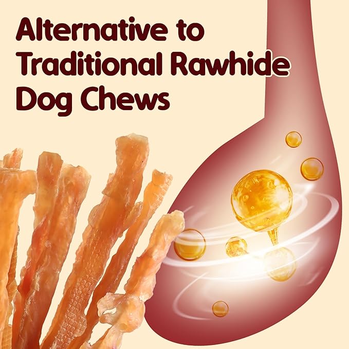 Turkey Tendons for Dogs, Small Medium & Large Dogs Training Treats, Natural Long-Lasting Chews Sticks, Healthy High-Protein Hypoallergenic Beggin Stick, Jumbo Pack (40 Units/Pack, 1 lb)