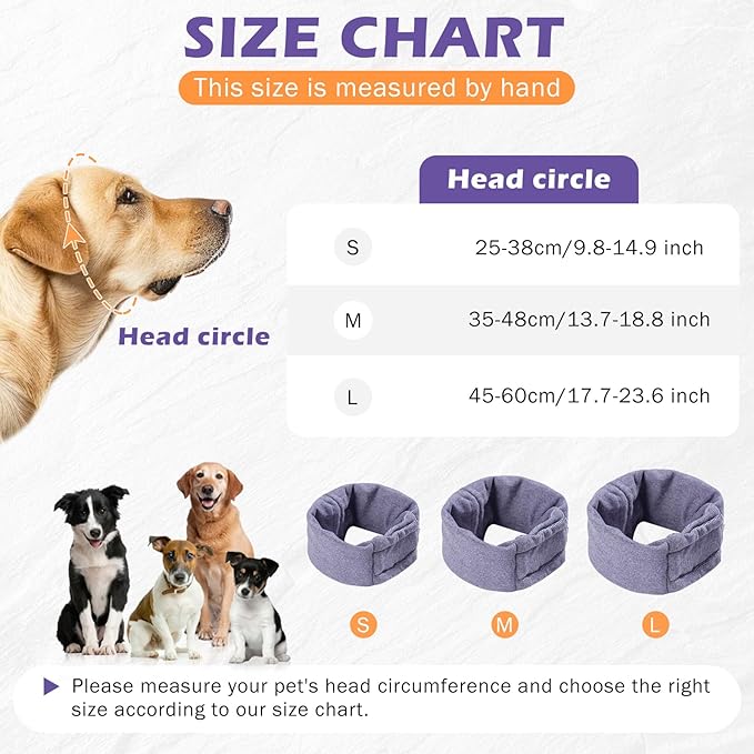 2 PCS Ear Wrap for Dogs, Adjustable Dog Ear Cover for Noise Protection, Soft Comfort Dog Anxiety Relief Hoodie and Force Drying Headband,S