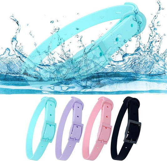 Waterproof Dog Collar with Coated Metal Buckle, Soft and Easy to Clean Soft Rubber Dog Collar, Adjustable Pet Collars for Small Medium Large Dogs