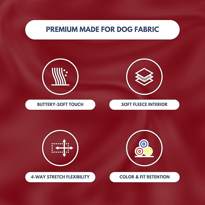 Spark Paws Dog Hoodie - Premium Quality, Buttery Soft, Superior Comfort and Fit, Calming Fleece Interior, Suitable for All Breeds - Burgundy - XL
