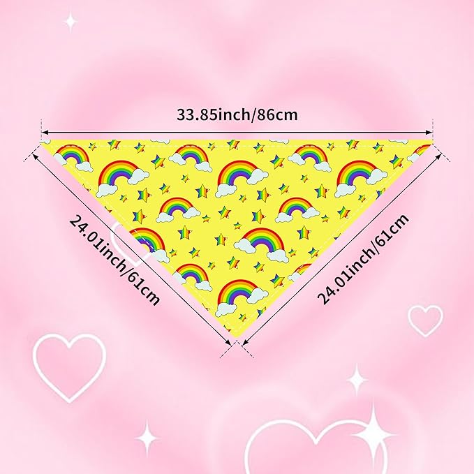 50PCS Pride Day Dog Bandanas Large Bulk for Large Extra Large XL XXL Boys Girls Adjustable Triangle Bibs Scarves Kerchief Grooming Celebration Accessories