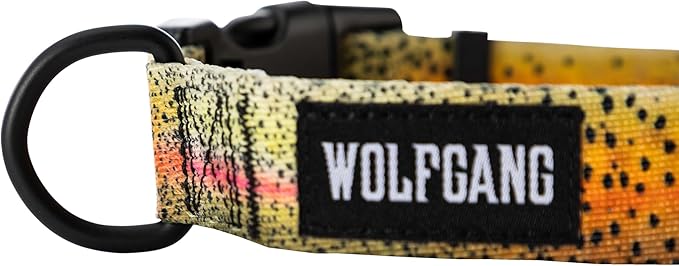 Wolfgang Heavy Duty, Adjustable Dog Collar with Quick Release Nylon Buckle for Walking & Training, CutBow Print, Small