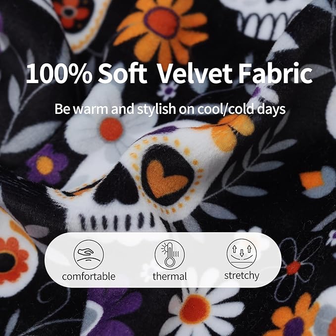 CuteBone Turtleneck Dog Velvet Dress Halloween Puppy Skirt Costume Pet Clothes Cat Apparel with Bow Hair Rope for Small Dogs CVD18M