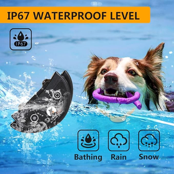 Paipaitek Vibration Collar for Dogs, No Shock Collar with Remote Up to 1600ft Remote Range, w/Sound and Vibrate Feature Dog Training Collar