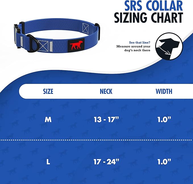 Tuff Pupper Waterproof Action Collar for Dogs | Heavy Duty Water Proof Dog Collar | Tear Proof & Odor Free | Rust-Proof Metal Hardware | Tactical Quick Release Buckle | for Adventurous, Active Dogs