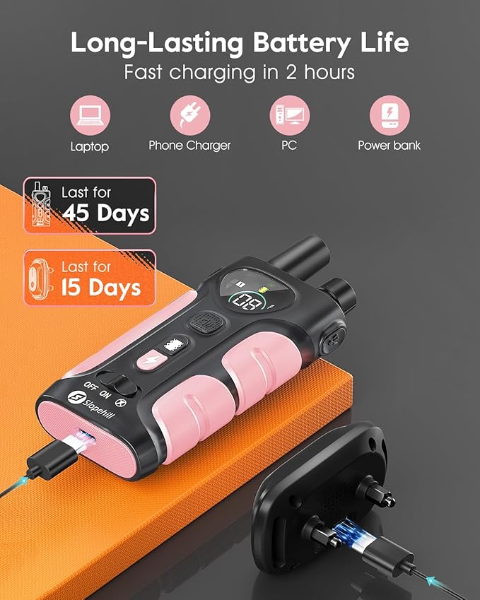 Dog Shock Collar,4200FT Dog Training Collar with Remote,IPX8 Waterproof E-Collar with Beep,Vibration,Shock,Flash Light,No Shock Mode,Electric Shock Collar for Small Medium Large Dogs,Pink