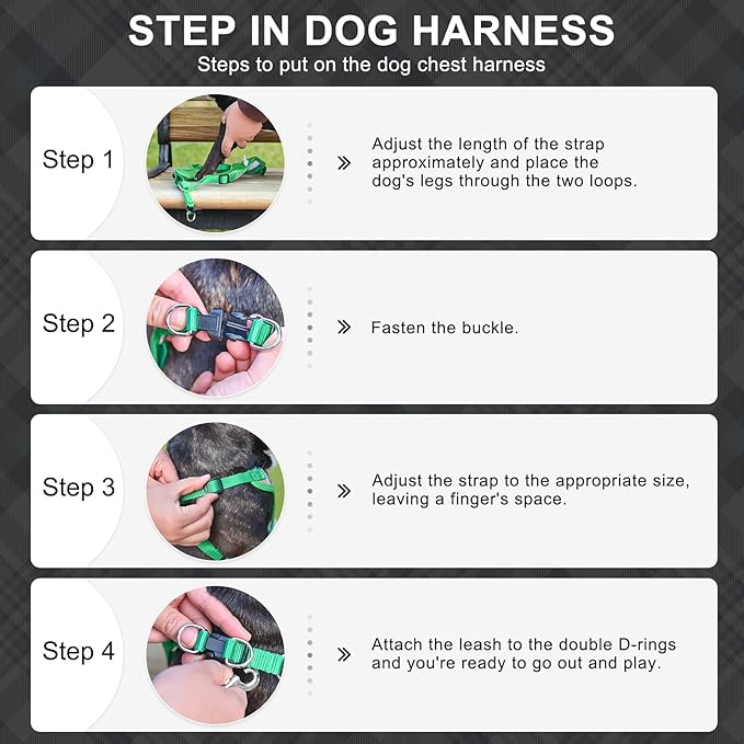 BEAUTYZOO Step in Dog Harness Collar and Leash Set for Small Medium Large Dogs, No Pull No Choke Puppy Harness, Soft Mesh Reflective Pet Padded Vest Adjustable for Doggie Girl or Boy,Chihuahua, Pink S