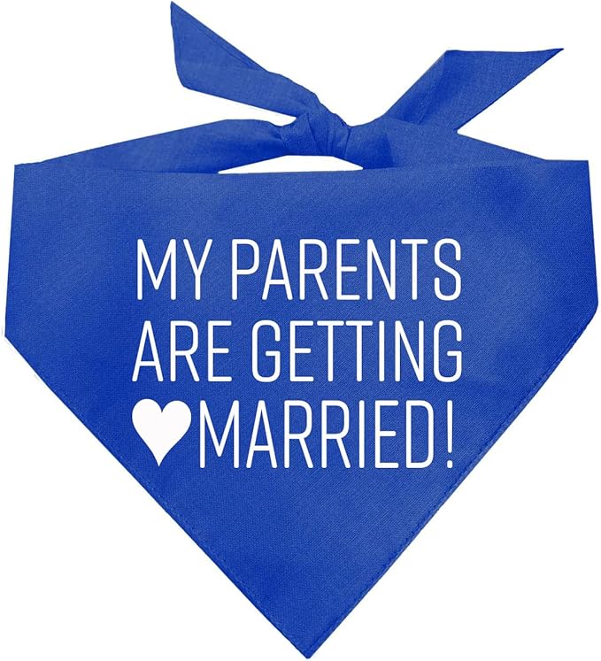 My Parents are Getting Married Dog Bandana (Royal, OS 58)