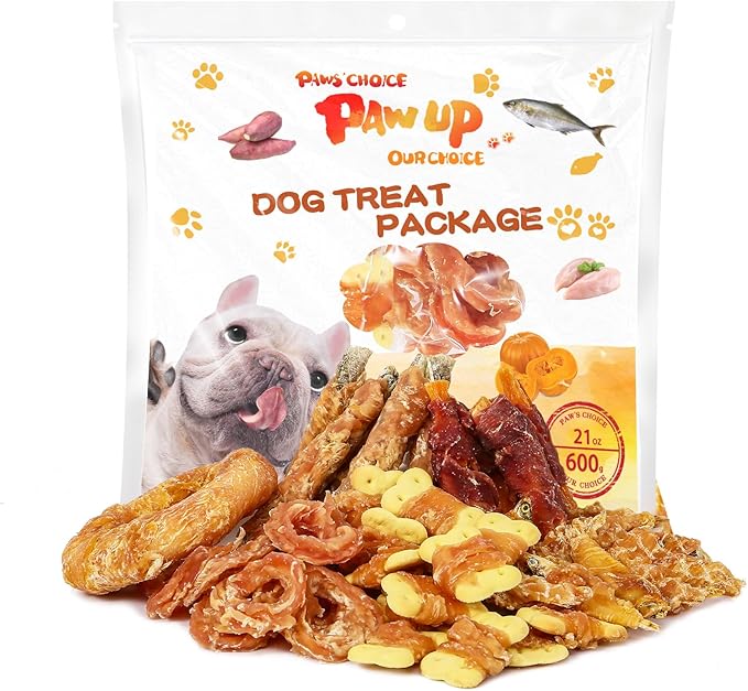 Dog Treats Variety Package, Set of 6 Kinds of Treats, Mix Package-6 Kinds Included-w/Taurine, Bulk Snack for Small Middle Large Dog, 21oz, Package A