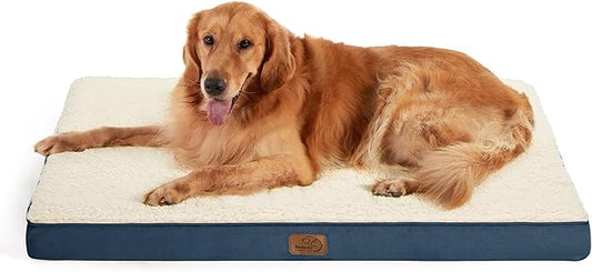 Bedsure XL Dog Bed Large Sized Dog -Orthopedic Waterproof Extra Large Pet Beds with Removable Washable Cover, Egg Crate Foam Mat, Suitable for Pet Up to 100 lbs