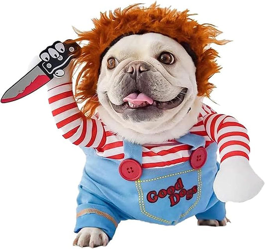Pet Halloween Costume, Dog Funny Costume Halloween Cosplay Outfits Cute Clothes Adjustable Party Dress Up Apparel Accessories for Small Medium Large Dogs (Medium)
