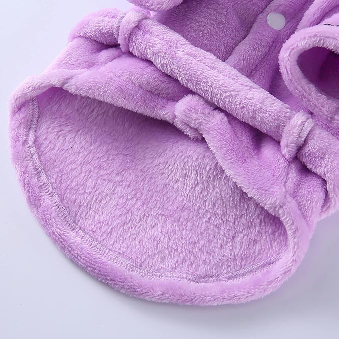 Petyoung Pet Bathrobe Dog Pajama Thickened Hooded Bathrobe Quick Drying and Super Absorbent Dog Bath Towel Soft Pet Nightwear for Puppy Small Dogs Cats