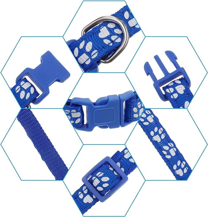 12 Pack Puppy Collars for Litter, Adjustable Puppy ID Collars Soft Nylon Whelping Collars for Newborn Litter Pets Medium