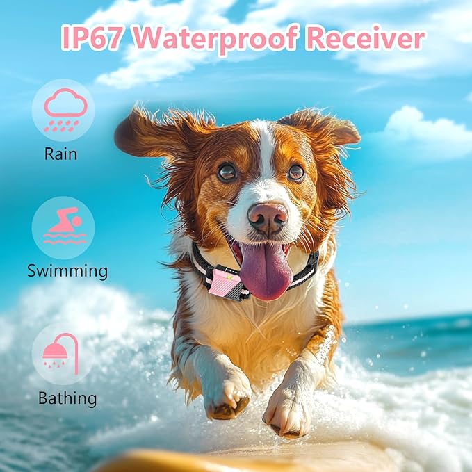 Shock Collar for Dogs, Dog Training Collar with Remote Control for 2 Dogs, 3 Training Modes with Beep, Vibration and Satic, Waterproof, Rechargeable E Collar for Large Medium Small
