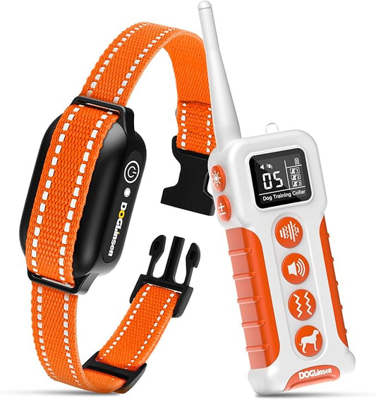 No Shock Dog Training Collar With Controller 3300ft Range, 9 Style Tones and Vibration for Small Puppy Medium Large Dogs
