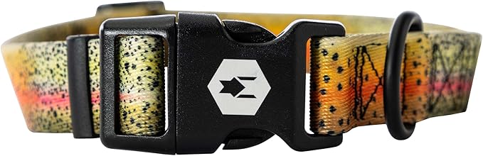 Wolfgang Heavy Duty, Adjustable Dog Collar with Quick Release Nylon Buckle for Walking & Training, CutBow Print, Small