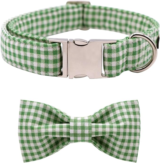 Lionet Paws Dog Collar with Bowtie, Durable Adjustable and Comfortable Collar for X-Small Dogs and Cats, Neck 8-12in