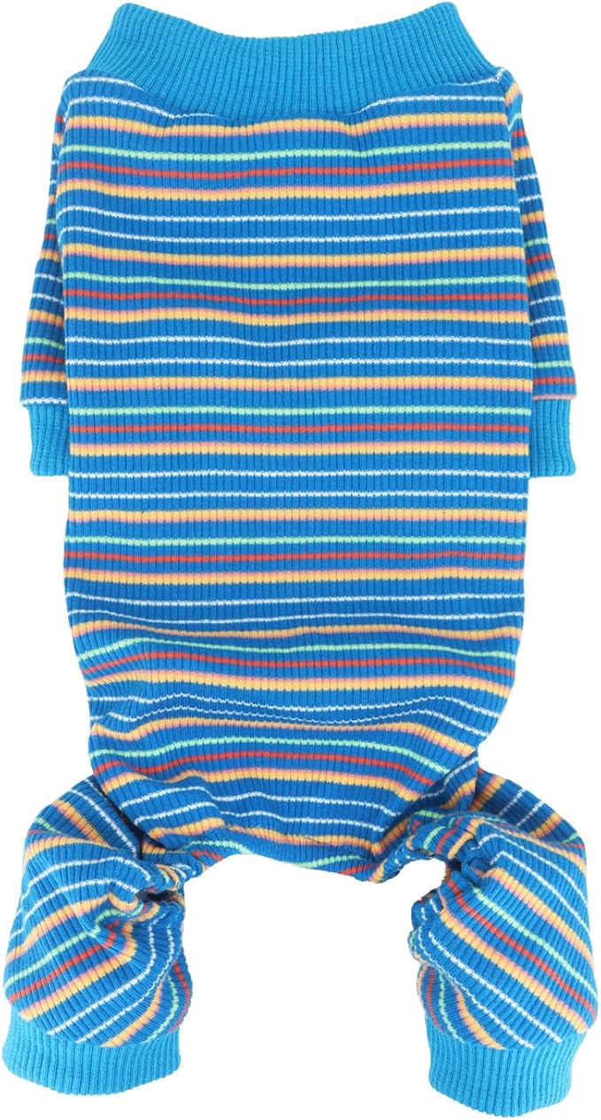 LOPHIPETS Dog Pajama Onesie for Small Bichon Clothes Apparel-Blue/XL