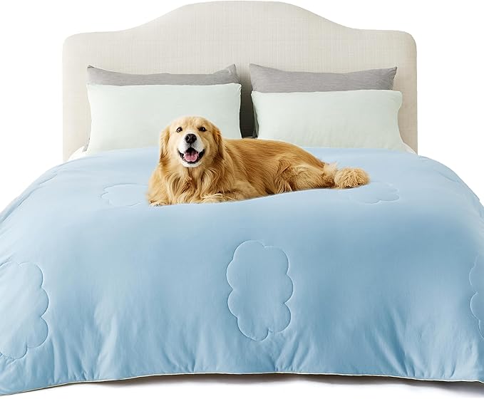 Lesure Premium Cooling Dog Blankets for Bed - Washable Dog Cooling Throw Blanket with Q-MAX>0.4,Durable Self Cooling Pet Mat, Soft Cooling Summer Blanket for Hot Weather, Blue, 60x80