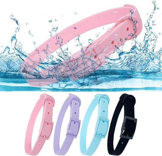 Waterproof Dog Collar with Coated Metal Buckle, Soft and Easy to Clean Soft Rubber Dog Collar, Adjustable Pet Collars for Small Medium Large Dogs