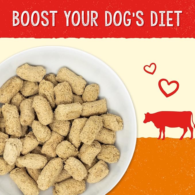 Stella & Chewy's Freeze-Dried Raw Dog Food for Digestive Health - Grass-Fed Beef Dinner Morsels - Natural Solution for Sensitive Stomach, Gas & Firm Stools - Premium Raw Nutrition - 13oz