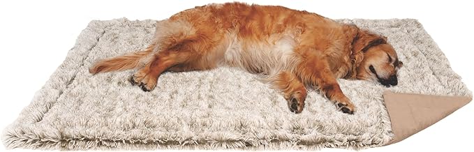 Furhaven Waterproof Throw Blanket for Dogs & Indoor Cats, Washable - Shaggy Plush Calming Long Faux Fur & Velvet Dog Blanket - Driftwood, Extra Large/XL
