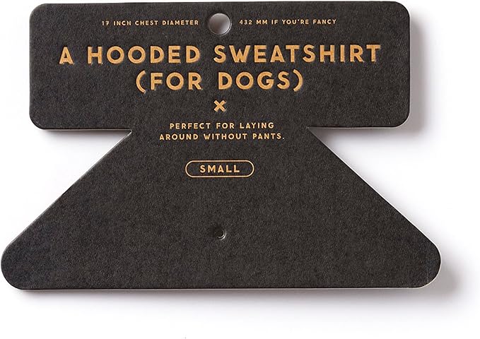 Adopted Dog Hoodie from Brass Monkey - Medium (22" Chest), Includes 2 White Drawstrings and Velcro Fasteners, Cute Dog Accessories with Vintage Inspired Designs, Makes a Great Gift for Dog Lovers!