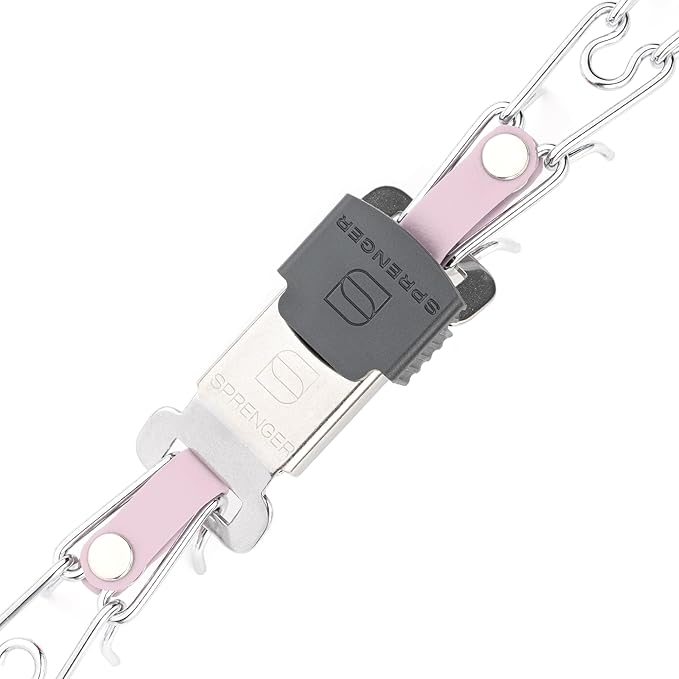 Herm Sprenger Chrome Plated Steel Dog Collar with Quick Release ClicLock Buckle and Biothane Insert Training Collar for Dogs Made in Germany (Pastel Purple, 16in x 2.25mm(Neck Size up to 13-14in))