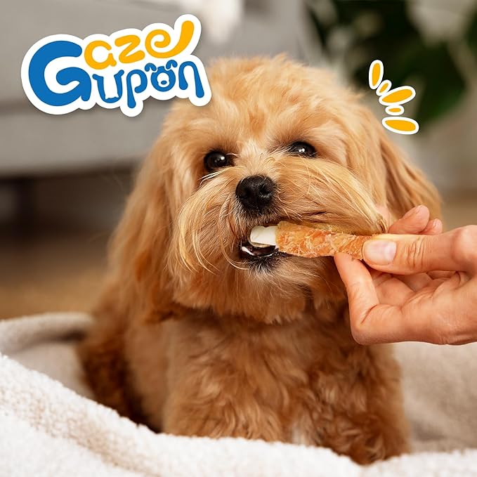 Chicken Wrapped Rawhide Dog Treats,Healthy Training Sticks, Teeth Cleaning Dog Chews w/Glucosamine Chondroitin