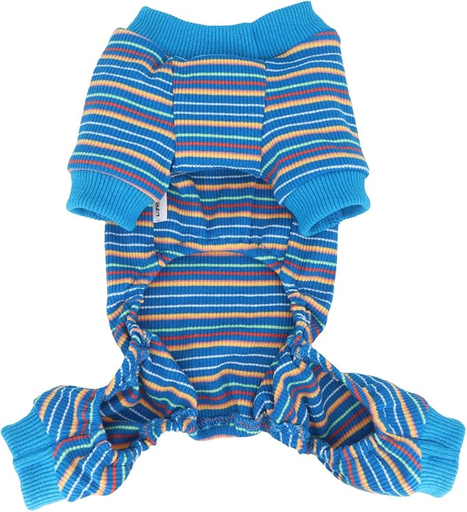 LOPHIPETS Dog Pajama Onesie for Small Bichon Clothes Apparel-Blue/XL