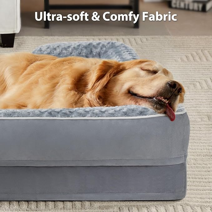WNPETHOME XXLarge Dog Bed - Washable, Waterproof & Non-Skid, Orthopedic Egg Foam Couch for XXLarge Dogs