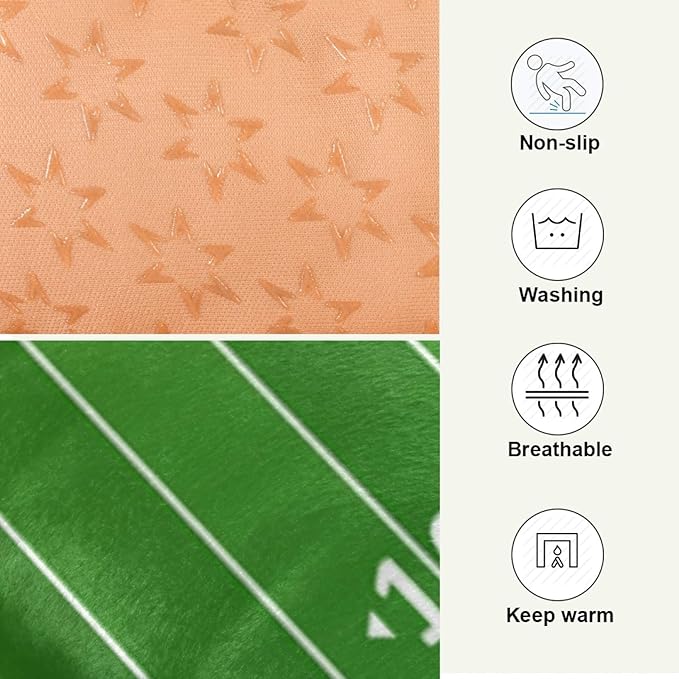 American Football Field Dog Bed Cat Bed, Rectangle Comfortable Pet Bed, Ultra Soft Calming Dog Bed for Small Medium Large Dogs, 36" x 24"