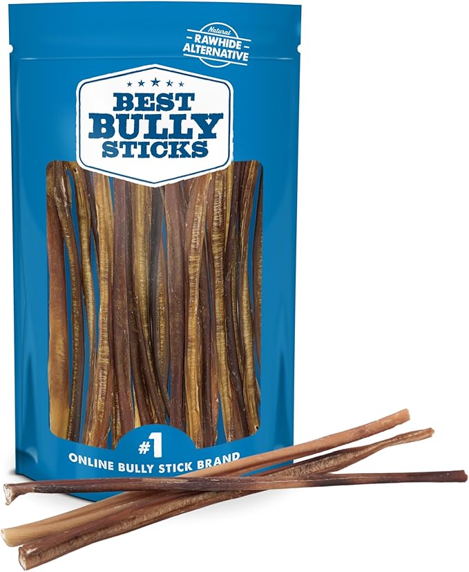 Best Bully Sticks 12 Inch Bully Sticks - 25 Count (Pack of 1) - All-Natural, Fully Digestible, 100% Grass-Fed, Grain and Rawhide Free