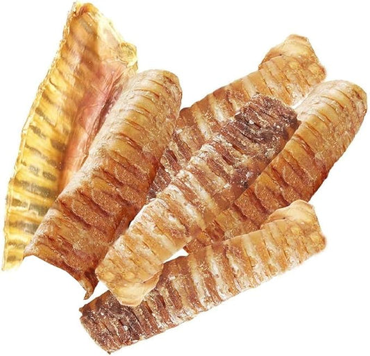 hotspot pets Premium Beef Trachea for Dogs 6" Strips Split (10 Pack) All Natural Grass-Fed Beef Dog Chews, Rich in Glucosamine Chondroitin for Joint Health, Single Ingredient No Rawhide Dog Treats